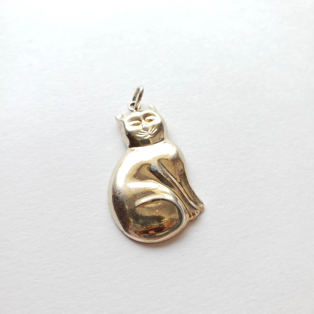 vintage signed NF 925 Sterling Silver Pendant - Picture 7 of 7
